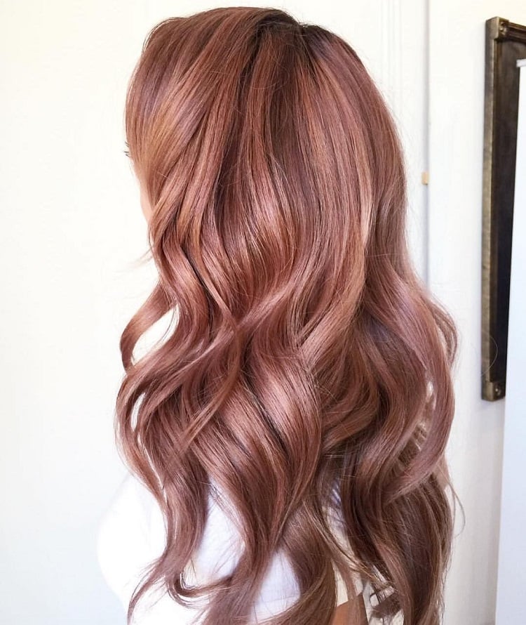cheveux rose brown top tendance capillaire coloration pour brunes
