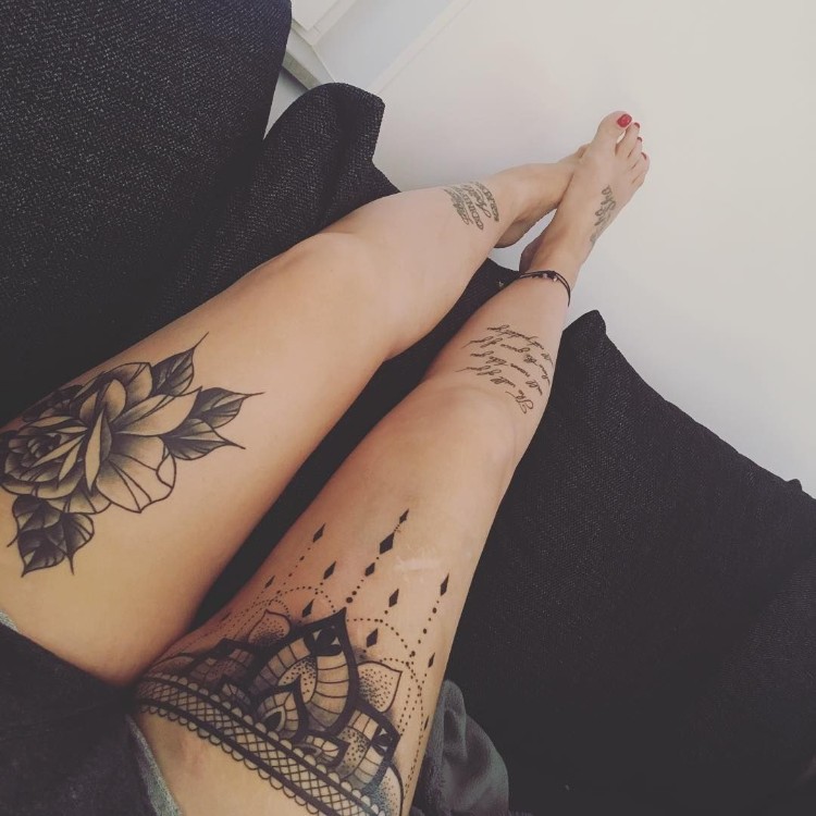 tatouage femme cuisse variantes tendance