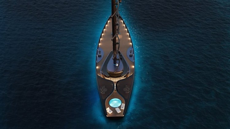 yacht de luxe Osseo spectacle de lumière