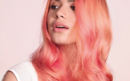 cheveux couleur corail tie and dye rose peche coloration tendance 2019