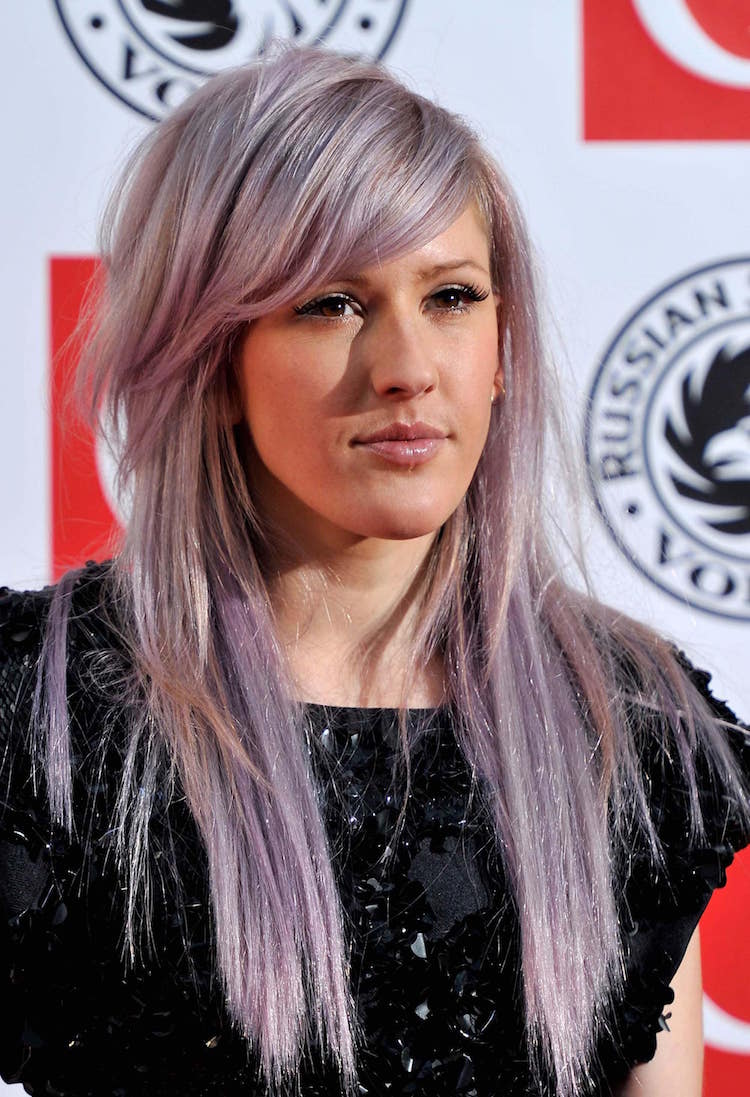 cheveux violet pastel Ellie Goulding