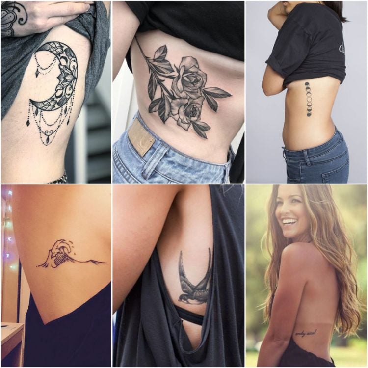 idées inspirantes tatouage côte femme