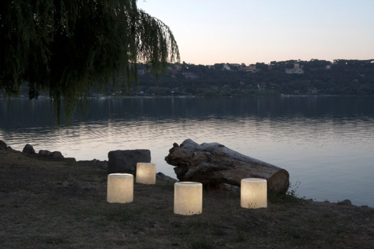éclairage design extérieur lampes sol haut gammes sans fil rechargeables collection signée in es artdesign