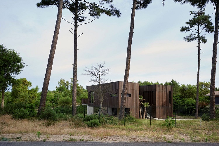 façade en bois Maison des Landes déco naturelle