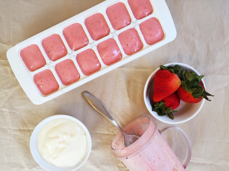glaçons aromatisés yaourt fraises recette facile maison
