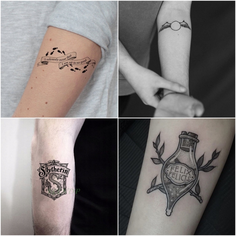 idées originales de tatouage Harry Potter différents emplacements
