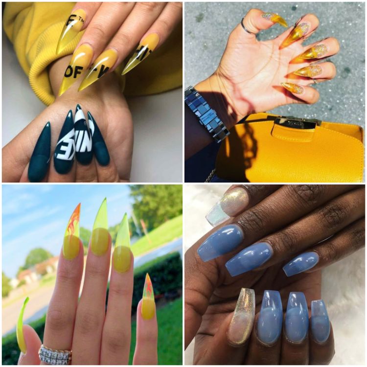 manucure faux ongles transparents gelée tendances nail art été 2019