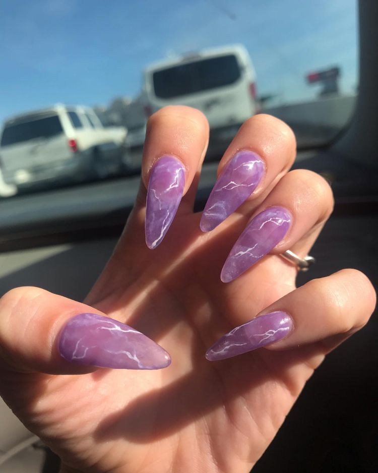 manucure faux ongles transparents marbrés jelly nails super tendance