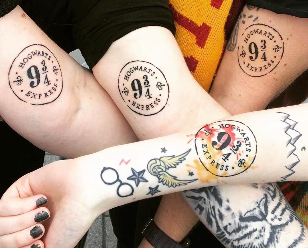 tatouage Harry Potter pour amis numéro de la plateforme