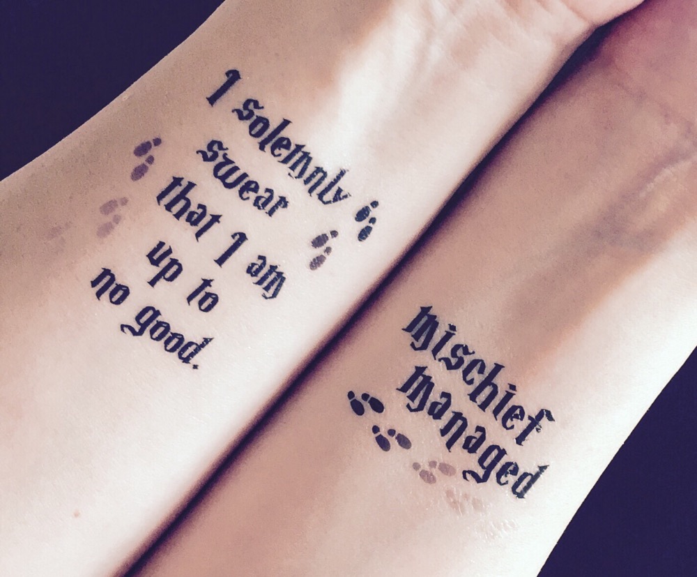 tatouage Harry Potter pour couple et amis citations célèbres