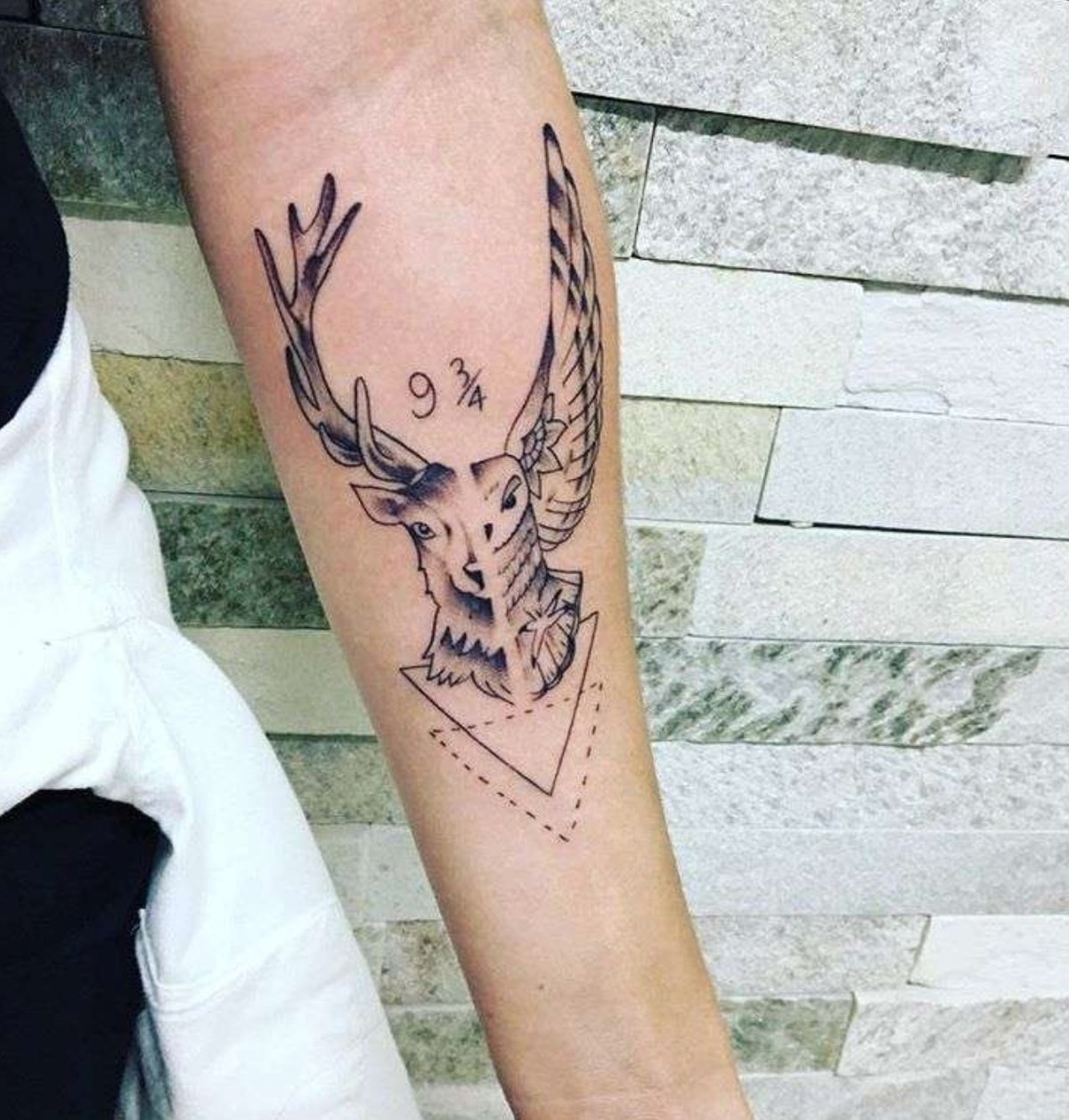 tatouage Harry Potter sur l'avant-bras Patronus chouette