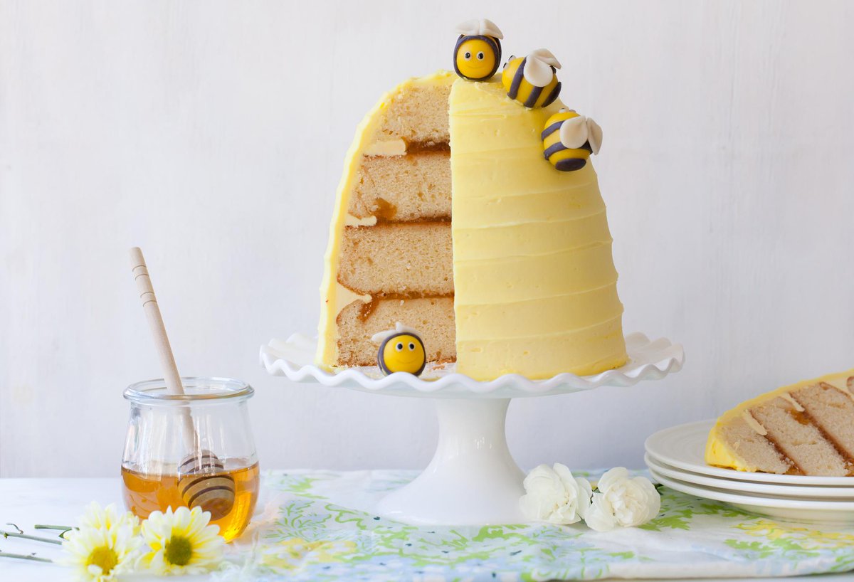 gâteau ruche d’abeille crème à l'abricot recette décoration