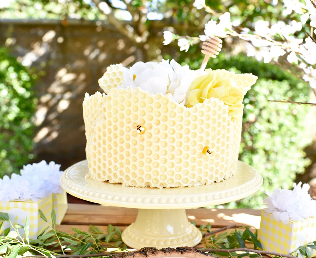 gâteau ruche d’abeille et nid d'abeilles idées créative printemps été