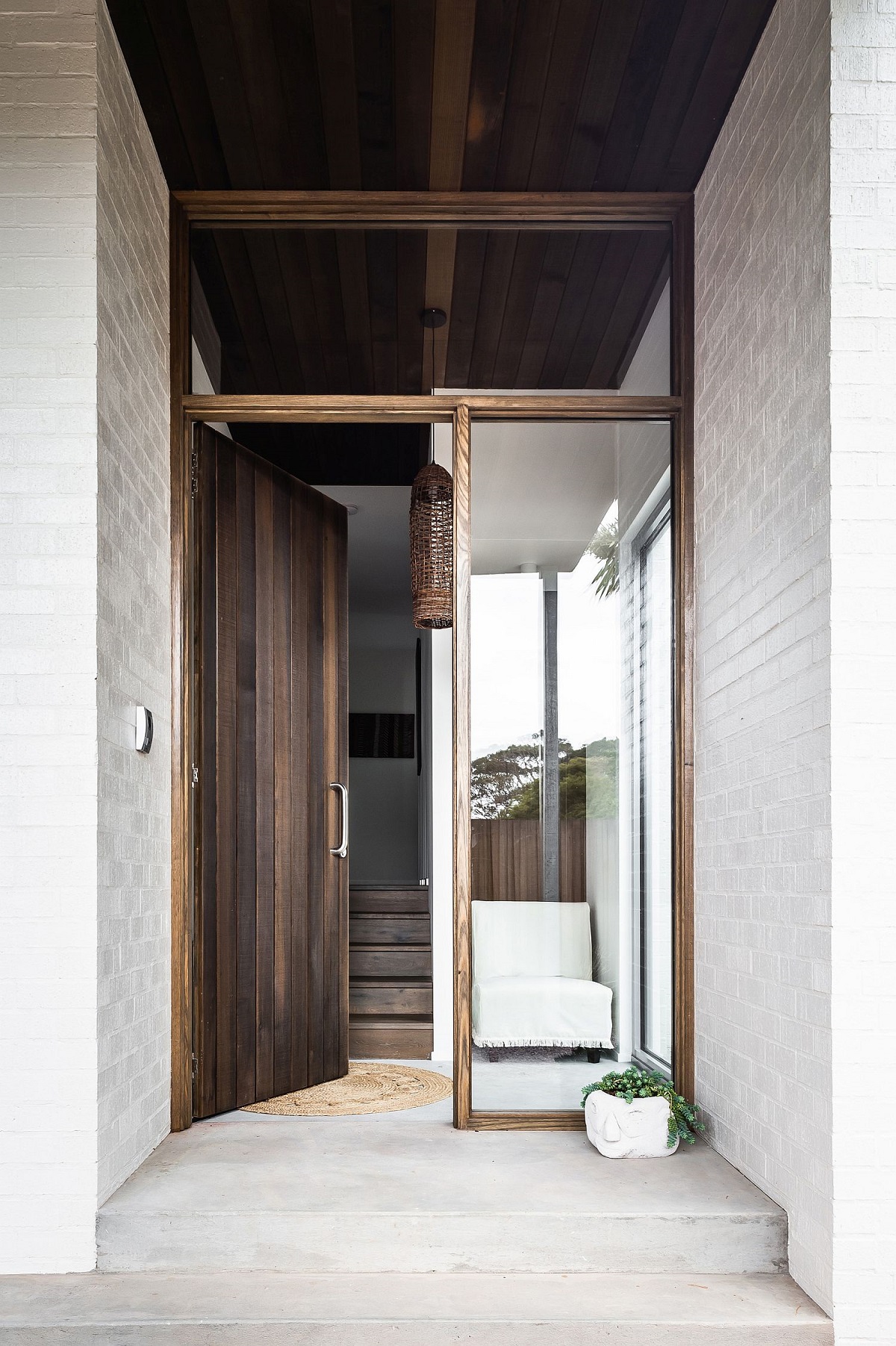 maison de vacances en Tasmanie déco bois et blanc design moderne
