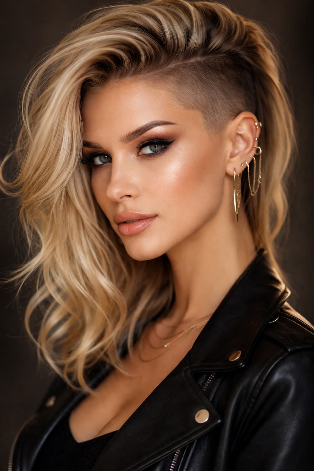 coiffure femme cheveux rasés sur un côté