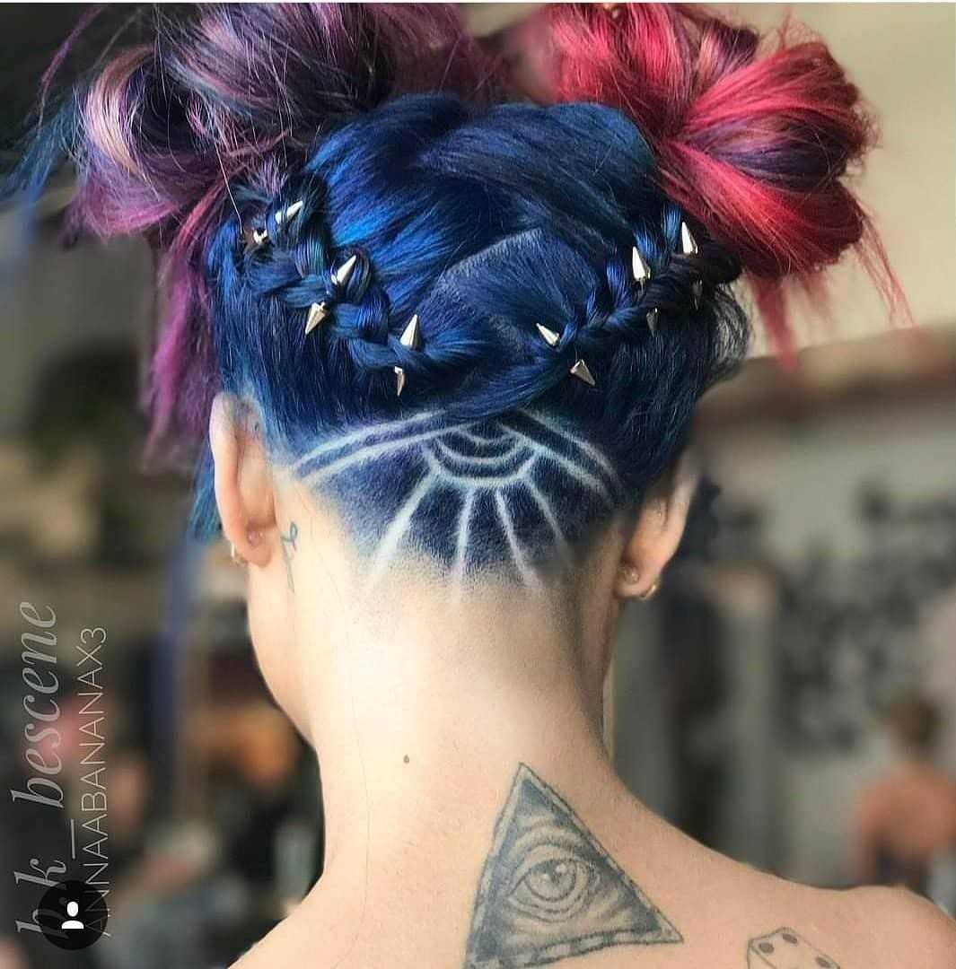 coupe undercut coté rasé femme 2018 coiffure originale coloration cheveux