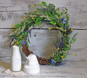 couronne été en vignes lavande herbes bricolage
