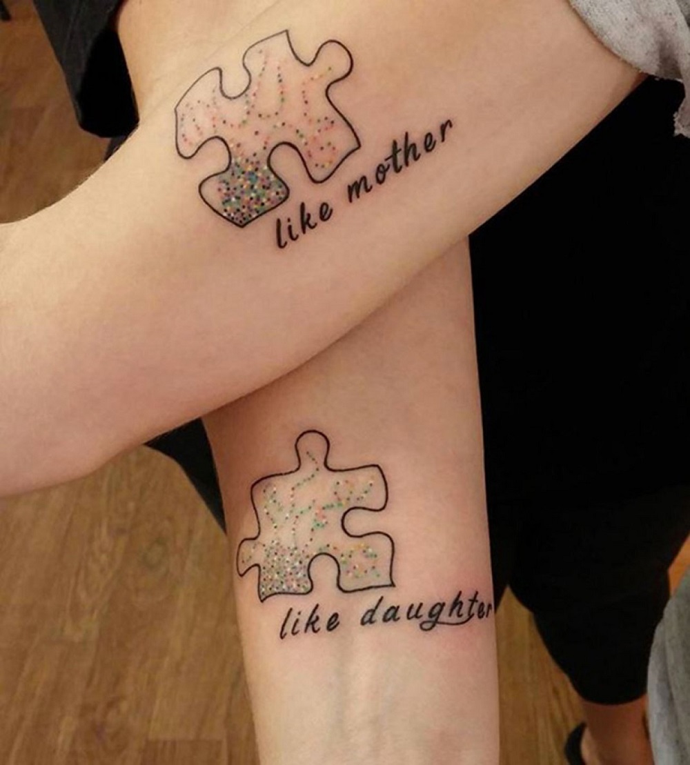 duo tatouages complémentaires pour amoureux puzzles