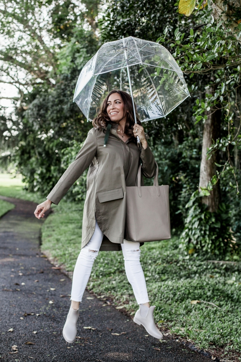 parapluie transparente trench-coat moderne tenue pluie été femme