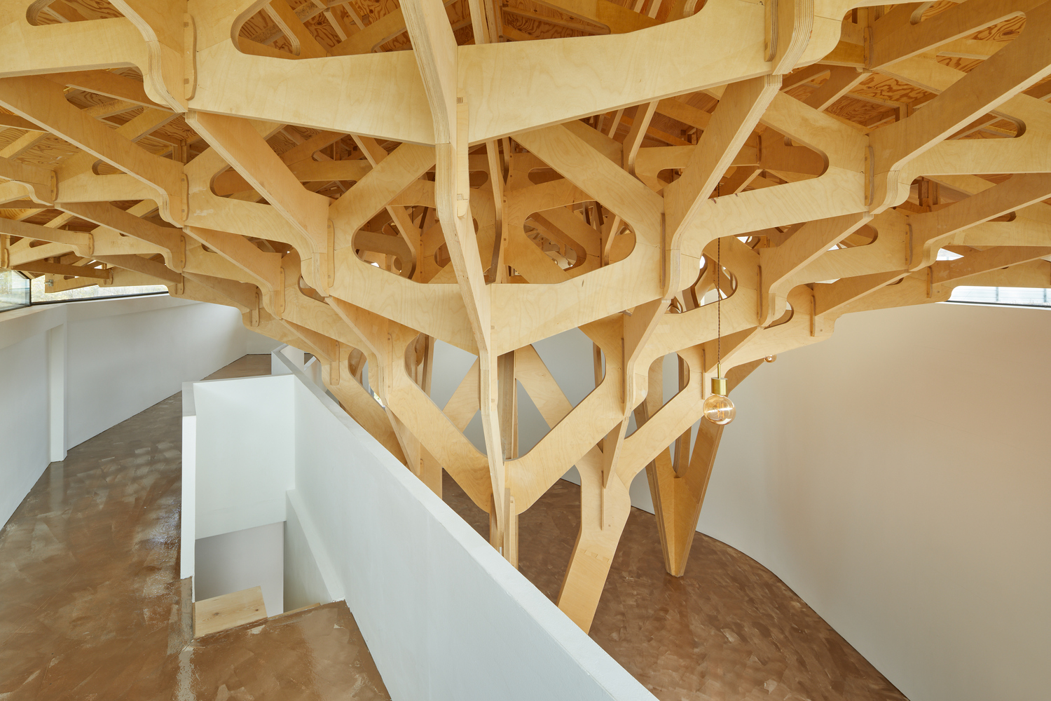 plafond suspendu en bois design maison architecte