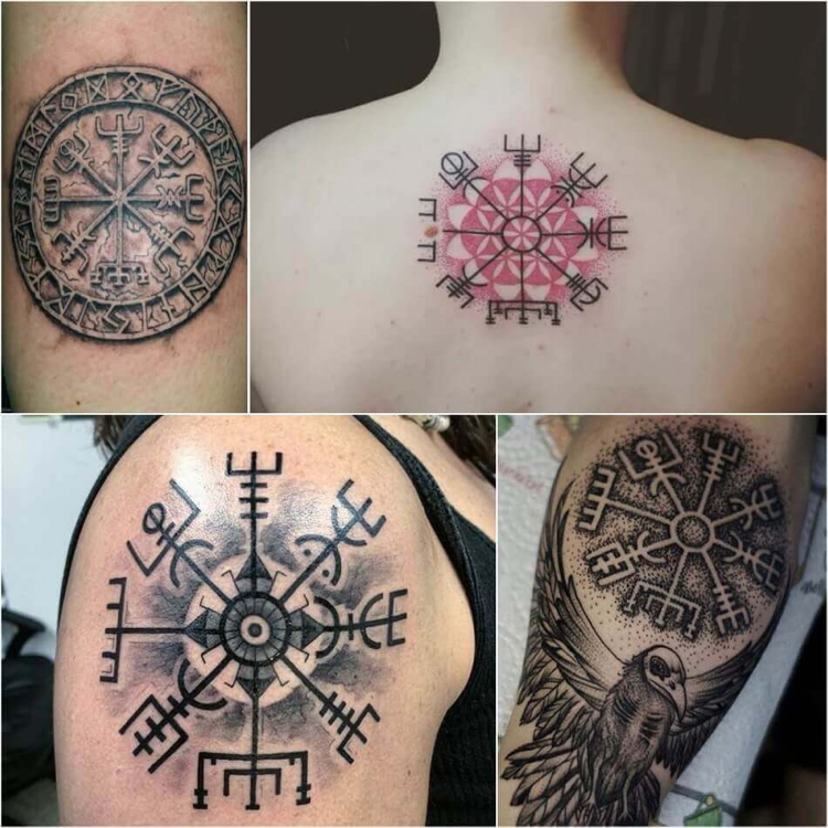 tatouage viking signification casque de la crainte idées tattoos pour hommes femmes
