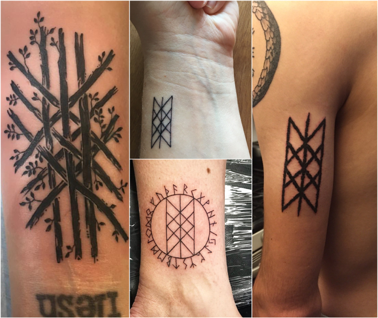 tatouage viking signification toile de Wyrd