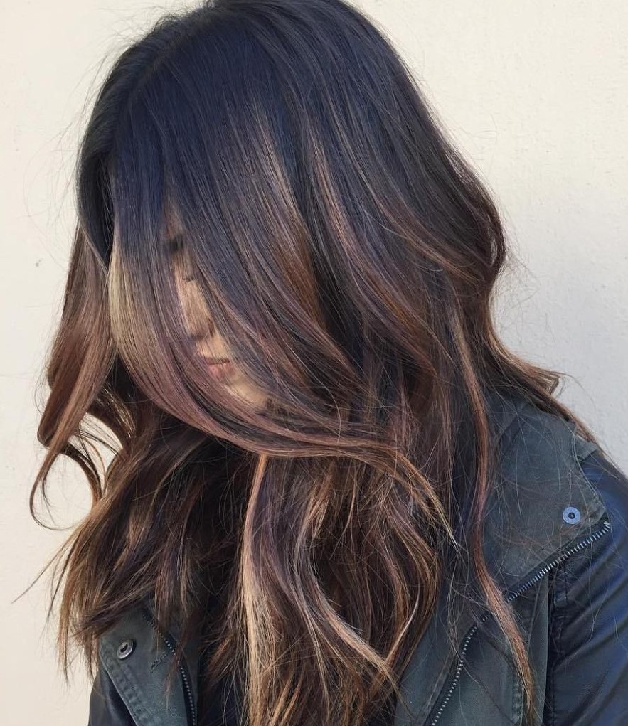 Balayage Miel Sur Cheveux Chatain Fonce Idees Pour S Inspirer