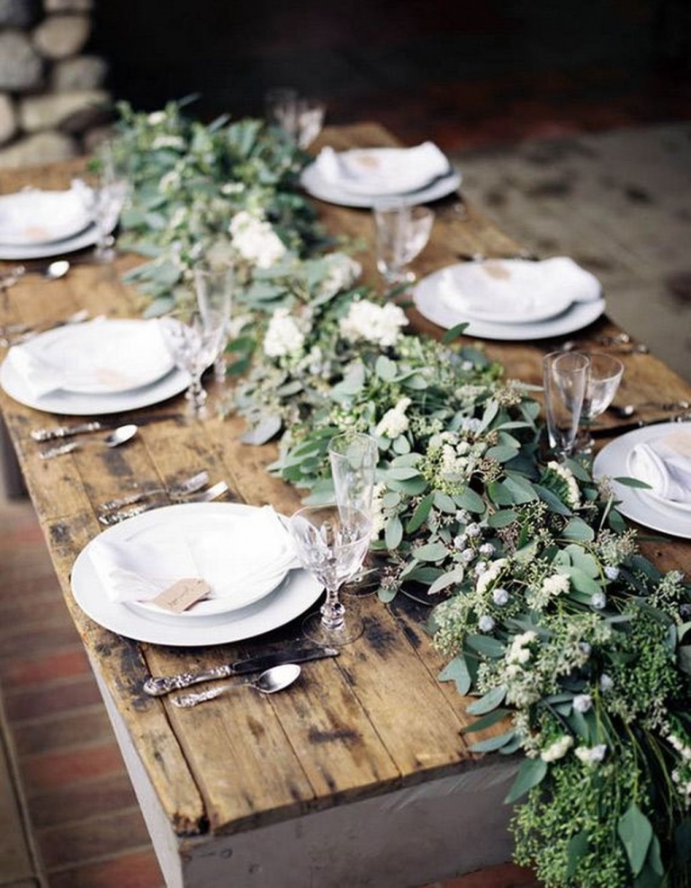 déco de table stylée idée mariage eucalyptus