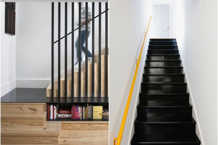 Escalier noir et bois moderne en quelques designs splendides