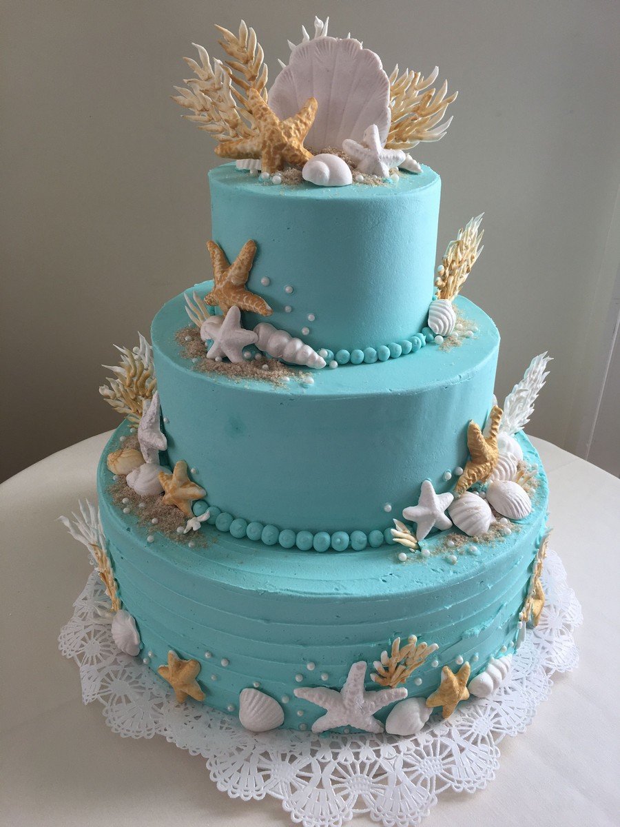 gâteau de mariage original thème marin