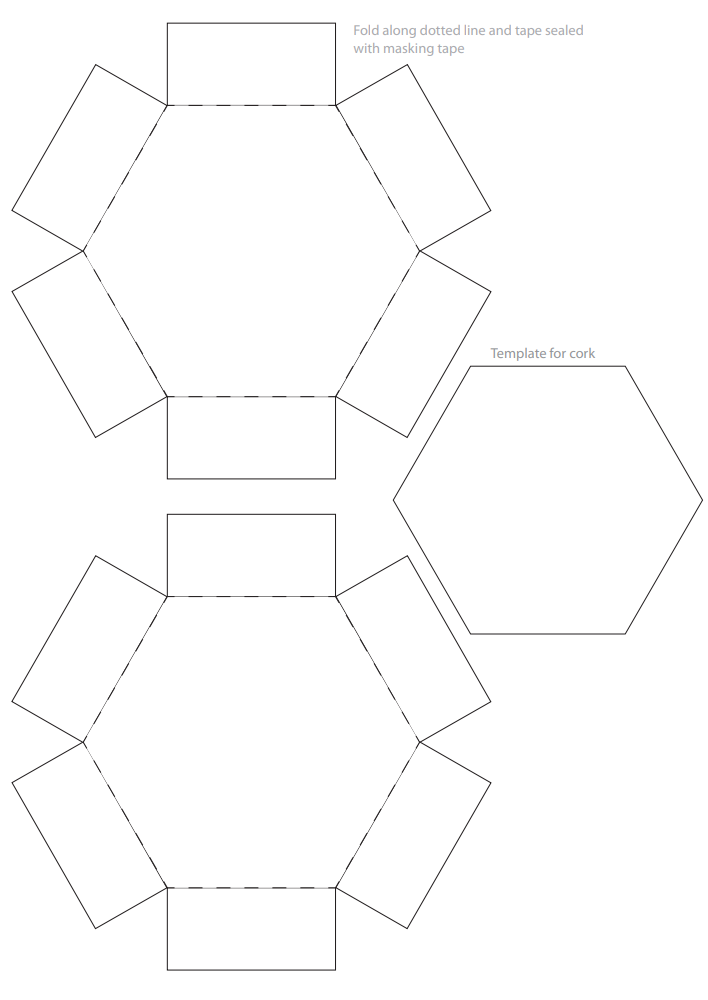 modèle d’hexagone à imprimer
