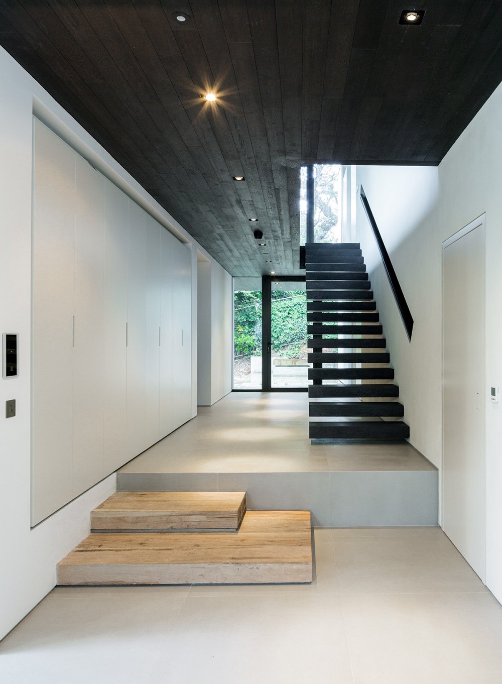 noir et bois escaliers modernes intérieur luxe