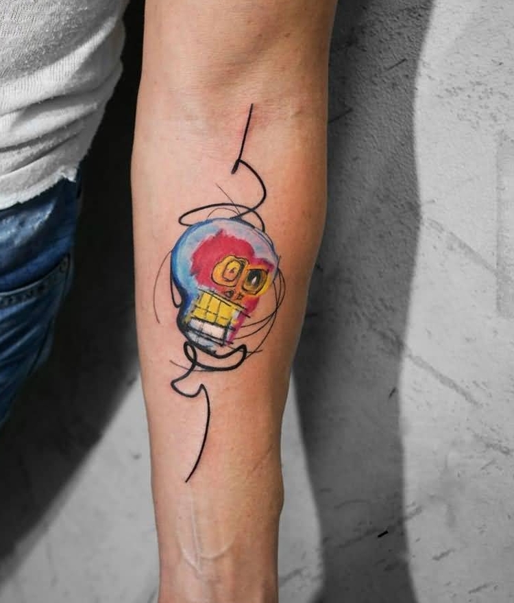 tatouage avant bras hommes oldschool