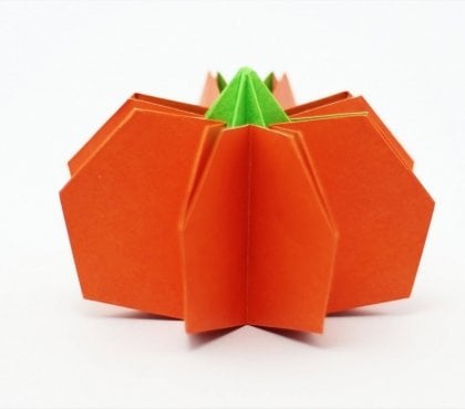 Halloween idées enfants origami citrouille tutoriels faciles