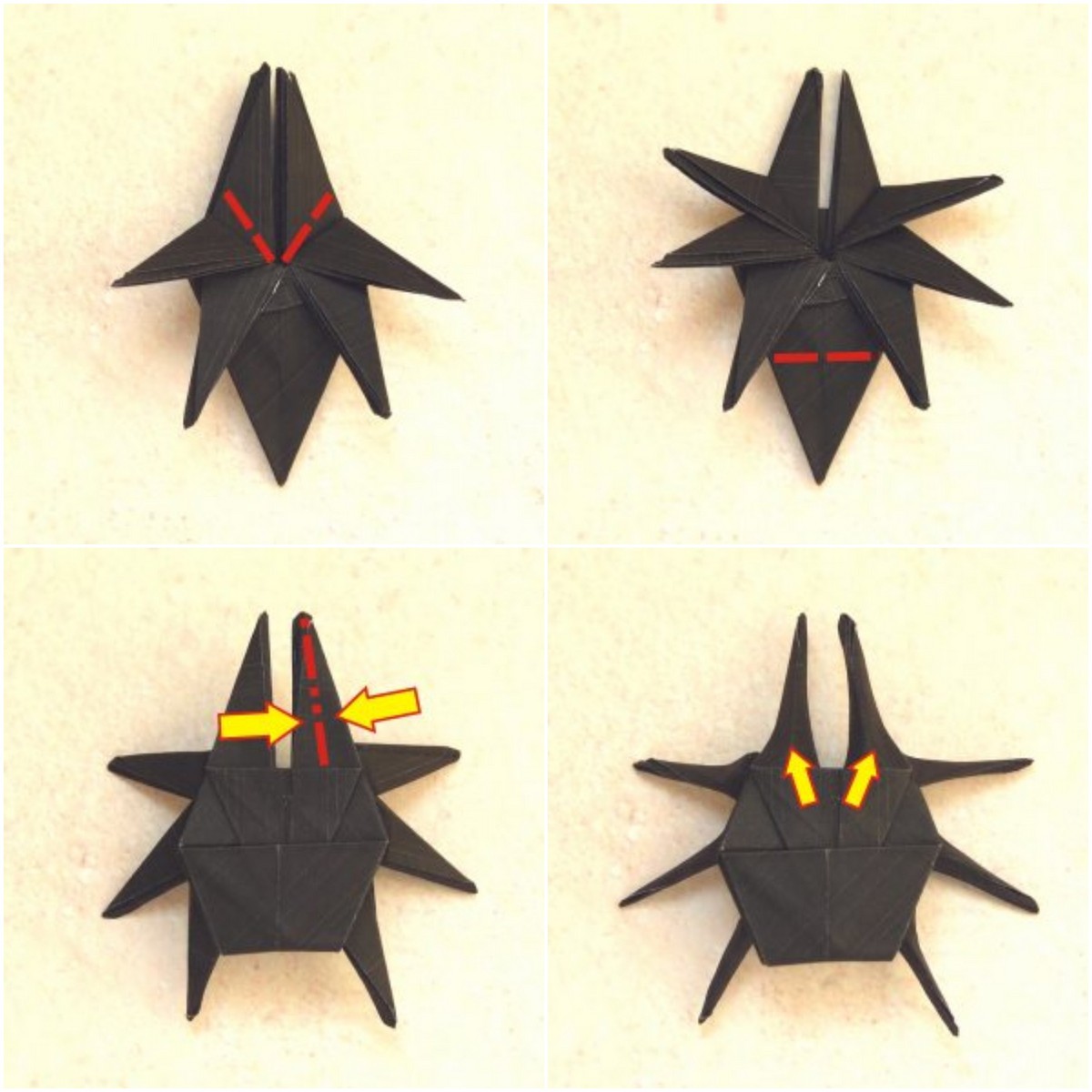 activité manuelle Halloween origami araignée