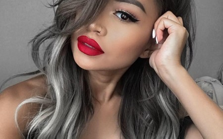 balayage platine sur base chatain