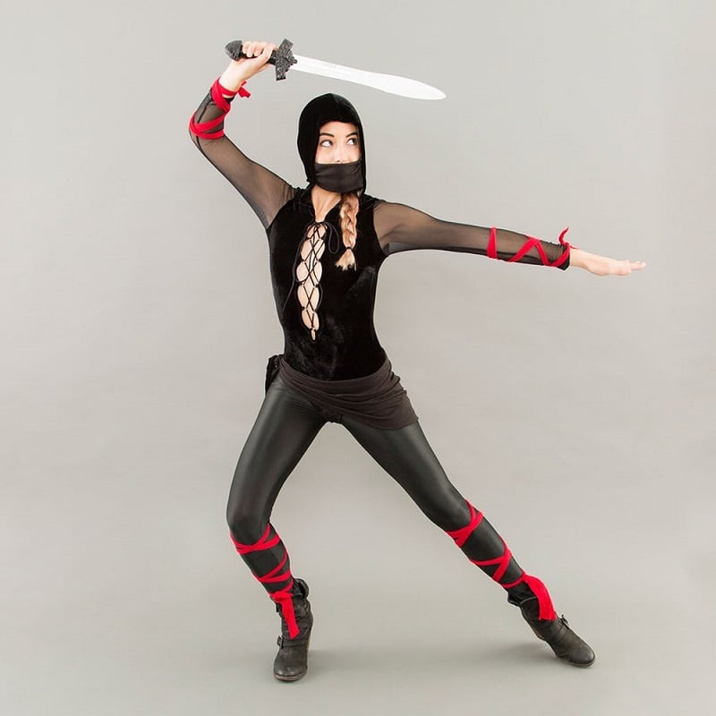 costume diy rapide ninja pour halloween