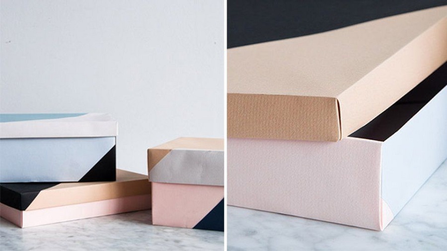 customiser boîte chaussures papier déco boîte de rangement en carton avec couvercle