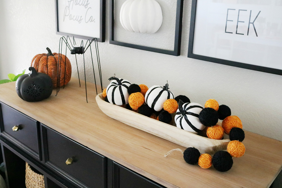 diy halloween decoration simple élégante orange et noir