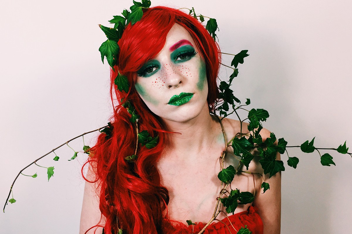 déguisement Poison Ivy maquillage Halloween facile tutoriel