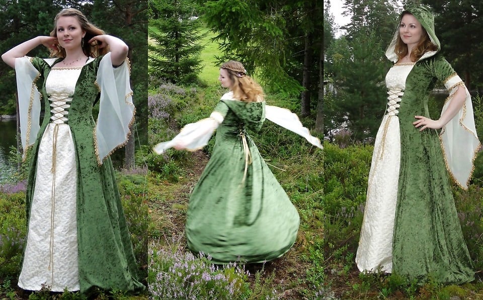 déguisement médiéval pour femme Halloween carnaval jolie robe corset