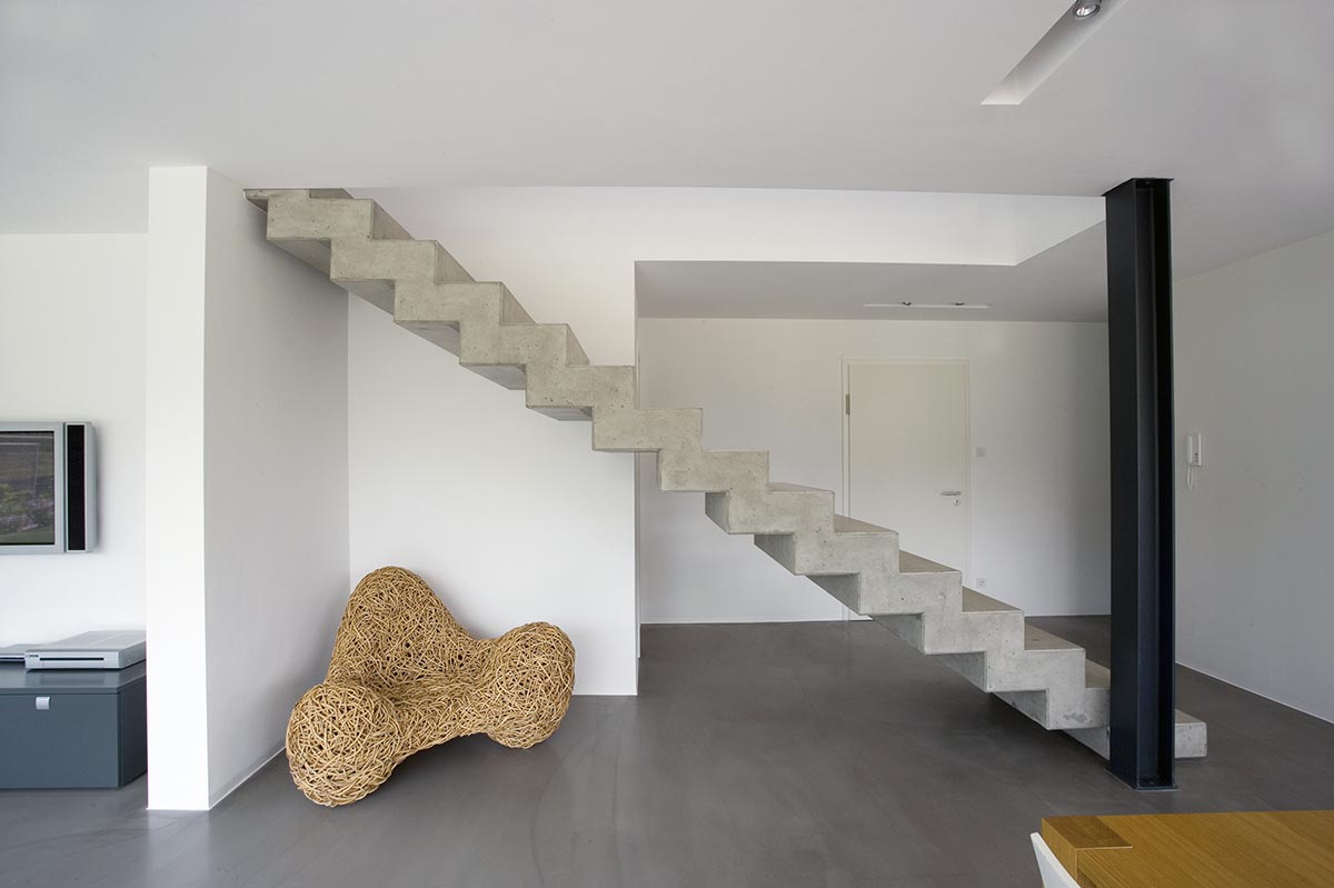 escalier en béton minimaliste idées intérieur moderne