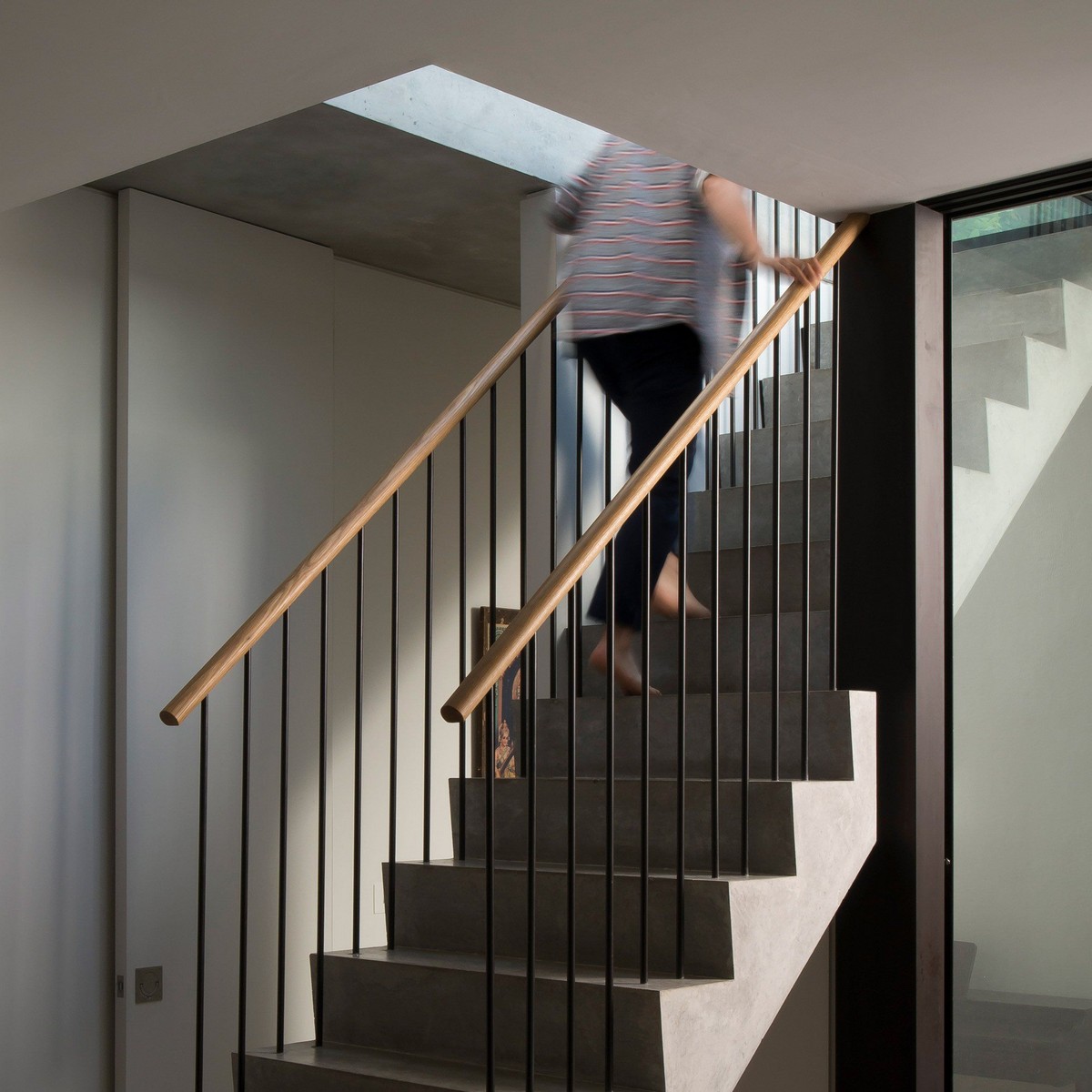escalier moderne beton métal bois idées design