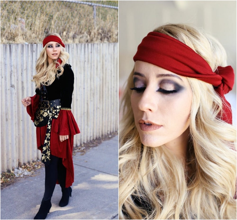 foulard cheveux costume femme pirate déguisement halloween 2019