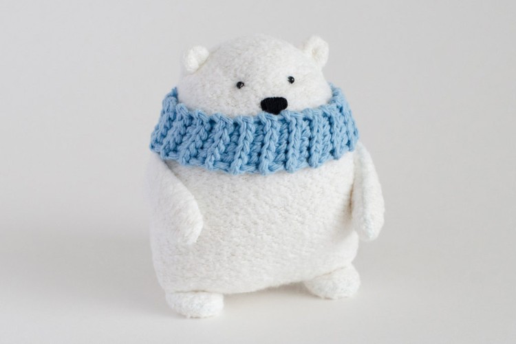 idée cadeau moins de 5 euros bricolage pour mamie diy cadeau Noël doudou ours polaire cadeau couture