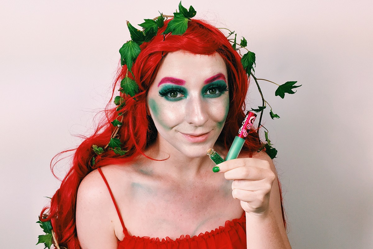 maquillage Poison Ivy étape par étape déguisement Halloween facile