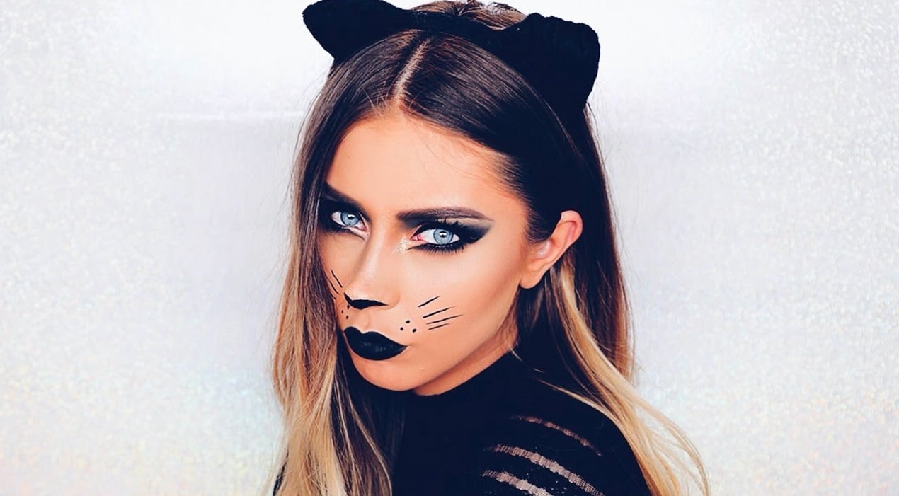 maquillage chat halloween femme instructions idées look simple