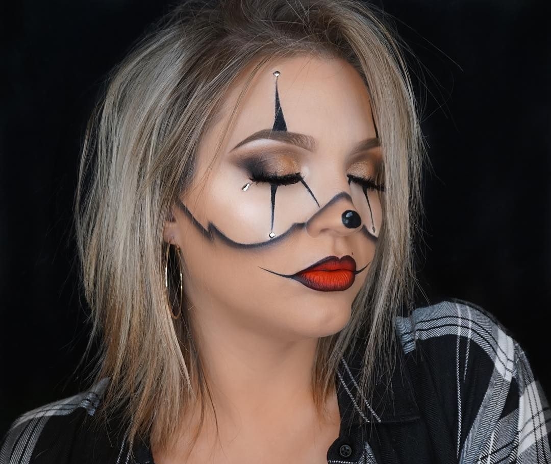 maquillage halloween clown femme idée simple débutants