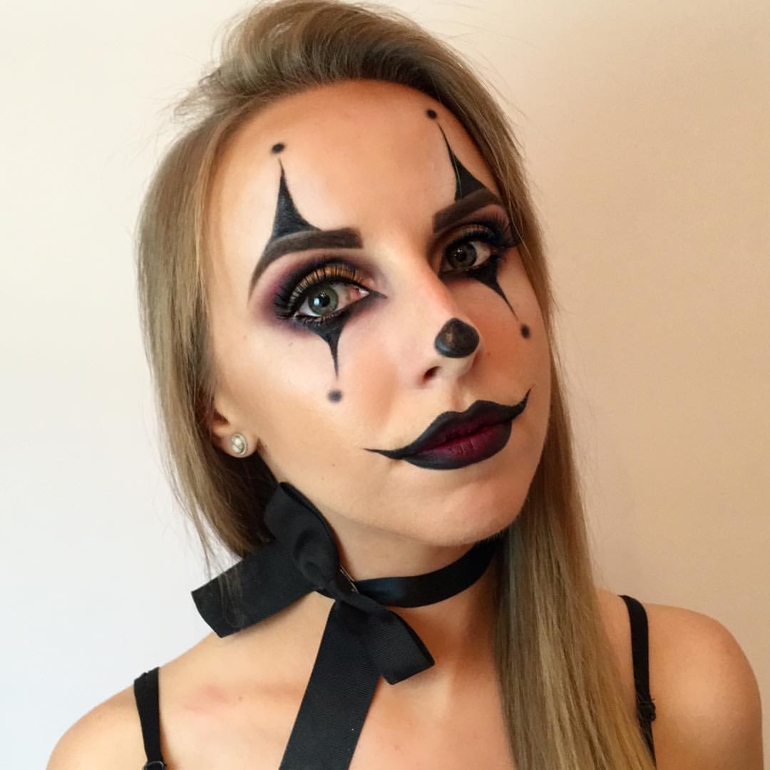 maquillage halloween clown femme idées instructions