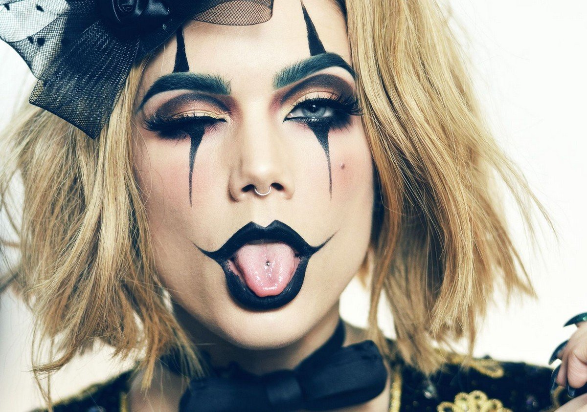 maquillage halloween clown femme étape par étape